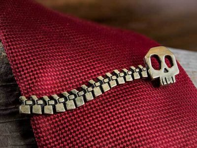 Backbone Skull Tie clip