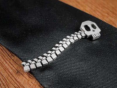 Backbone Skull Tie clip