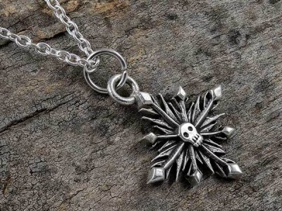 Skull SNOWFLAKE necklace