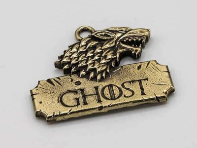 Stark direwolf pet tag