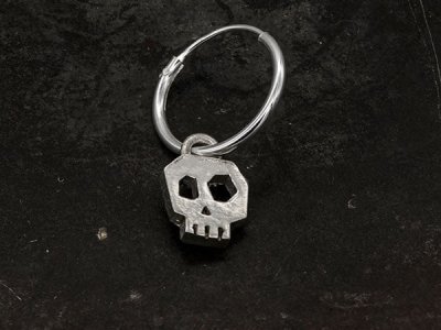 skull hoop earrings