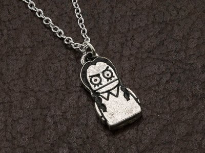 wednesday addams silver necklace