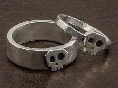 skull rings sterling silver